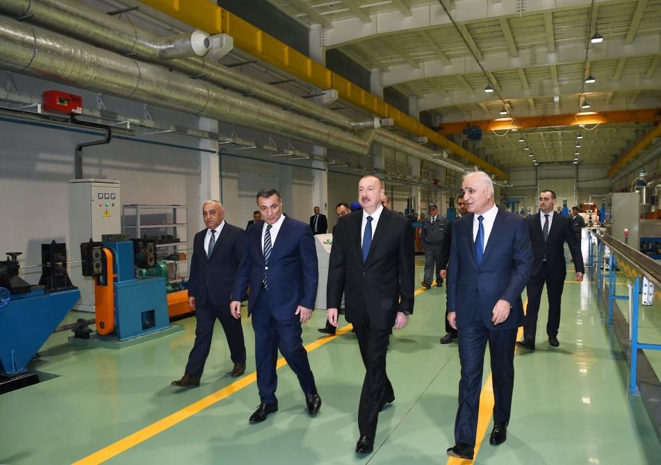 Prezident İlham Əliyev Bakıda yüksəkgərginlikli avadanlıqlar zavodunun açılışında iştirak edib (FOTO) (YENİLƏNİB)