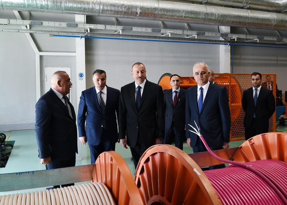Prezident İlham Əliyev Bakıda yüksəkgərginlikli avadanlıqlar zavodunun açılışında iştirak edib (FOTO) (YENİLƏNİB)