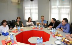 TREND İnformasiya Agentliyində Gürcüstan KİV nümayəndələri ilə görüş keçirilib (FOTO)