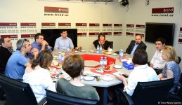 TREND İnformasiya Agentliyində Gürcüstan KİV nümayəndələri ilə görüş keçirilib (FOTO)