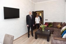 Prezident İlham Əliyev və birinci xanım Mehriban Əliyeva məcburi köçkünlər üçün salınmış “Qobu Park” yaşayış kompleksinin açılışında iştirak ediblər (YENİLƏNİB-2) (FOTO)