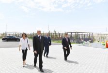 Prezident İlham Əliyev və birinci xanım Mehriban Əliyeva məcburi köçkünlər üçün salınmış “Qobu Park” yaşayış kompleksinin açılışında iştirak ediblər (YENİLƏNİB-2) (FOTO)