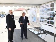Prezident İlham Əliyev yenidən qurulan Lökbatan-Qobu avtomobil yolunun açılışında iştirak edib (FOTO)