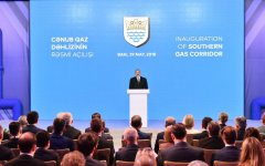 Prezident İlham Əliyev Cənub Qaz Dəhlizinin rəsmi açılış mərasimində iştirak edib (YENİLƏNİB-3) (FOTO)