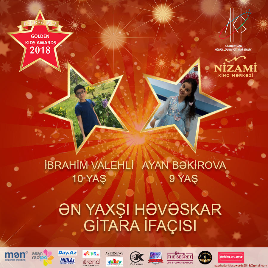 “Azerbaijan Golden Kids Awards 2018” layihəsinin nominantları bəlli olub (FOTO)