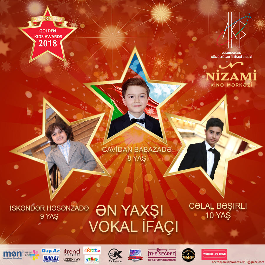 “Azerbaijan Golden Kids Awards 2018” layihəsinin nominantları bəlli olub (FOTO)