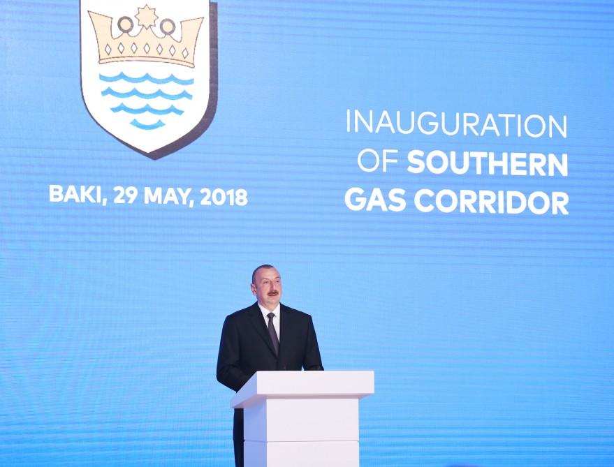 Prezident İlham Əliyev Cənub Qaz Dəhlizinin rəsmi açılış mərasimində iştirak edib (YENİLƏNİB-3) (FOTO)
