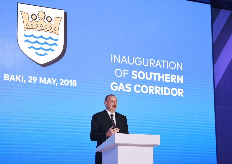 Prezident İlham Əliyev Cənub Qaz Dəhlizinin rəsmi açılış mərasimində iştirak edib (YENİLƏNİB-3) (FOTO)