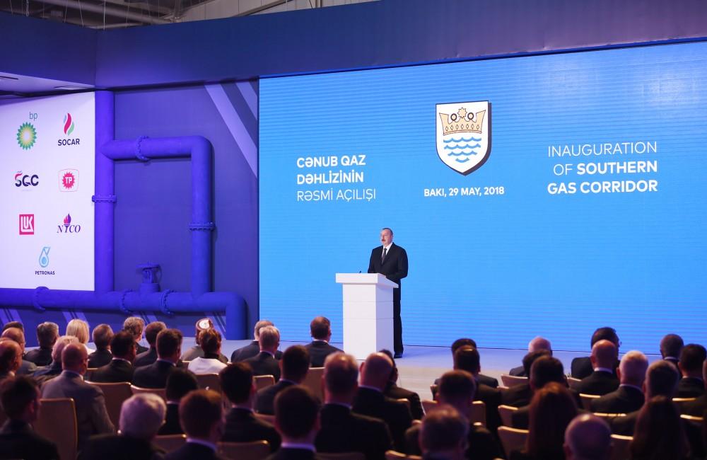 Prezident İlham Əliyev Cənub Qaz Dəhlizinin rəsmi açılış mərasimində iştirak edib (YENİLƏNİB-3) (FOTO)