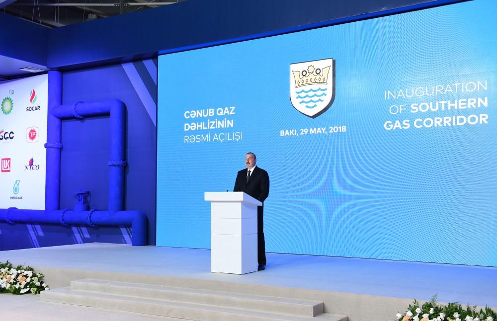 Prezident İlham Əliyev Cənub Qaz Dəhlizinin rəsmi açılış mərasimində iştirak edib (YENİLƏNİB-3) (FOTO)