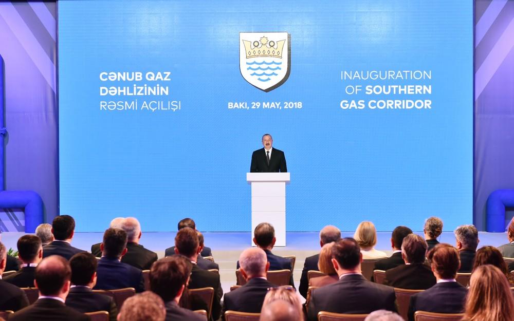 Prezident İlham Əliyev Cənub Qaz Dəhlizinin rəsmi açılış mərasimində iştirak edib (YENİLƏNİB-3) (FOTO)