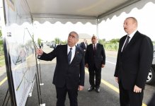 Prezident İlham Əliyev Goranboyda avtomobil yolunun açılışında iştirak edib (FOTO)