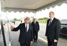 Prezident İlham Əliyev Goranboyda avtomobil yolunun açılışında iştirak edib (FOTO)