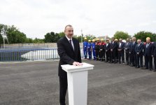 Prezident İlham Əliyev Şəmkir-Samux-Goranboy suvarma kanalının İpək yolu ilə kəsişmə qurğusunun və 4,95 km-lik hissəsinin açılışında iştirak edib (FOTO) (YENİLƏNİB)