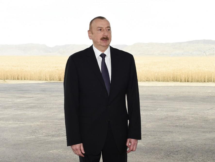 Prezident İlham Əliyev: Ərzaq təhlükəsizliyi məsələsi öz həllini tapacaq və idxaldan asılılığımızı daha da azaldacağıq