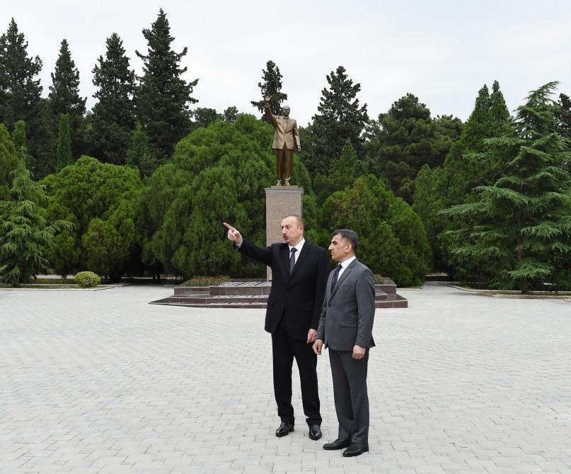 Prezident İlham Əliyev Naftalana səfər edib (FOTO)