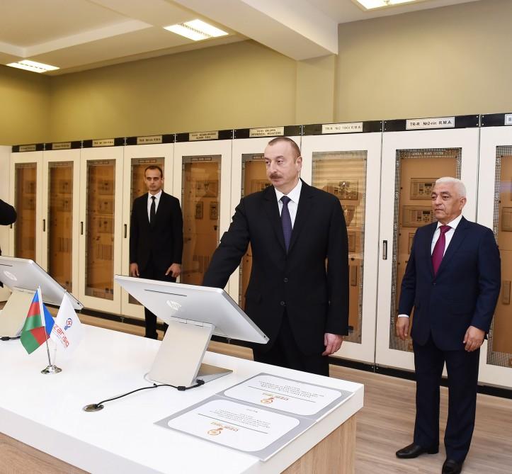 Prezident İlham Əliyev Goranboyda “Dəliməmmədli” yarımstansiyasının açılışında iştirak edib (FOTO)