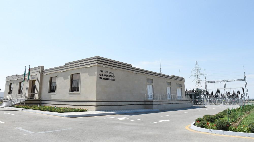 Prezident İlham Əliyev Goranboyda “Dəliməmmədli” yarımstansiyasının açılışında iştirak edib (FOTO)