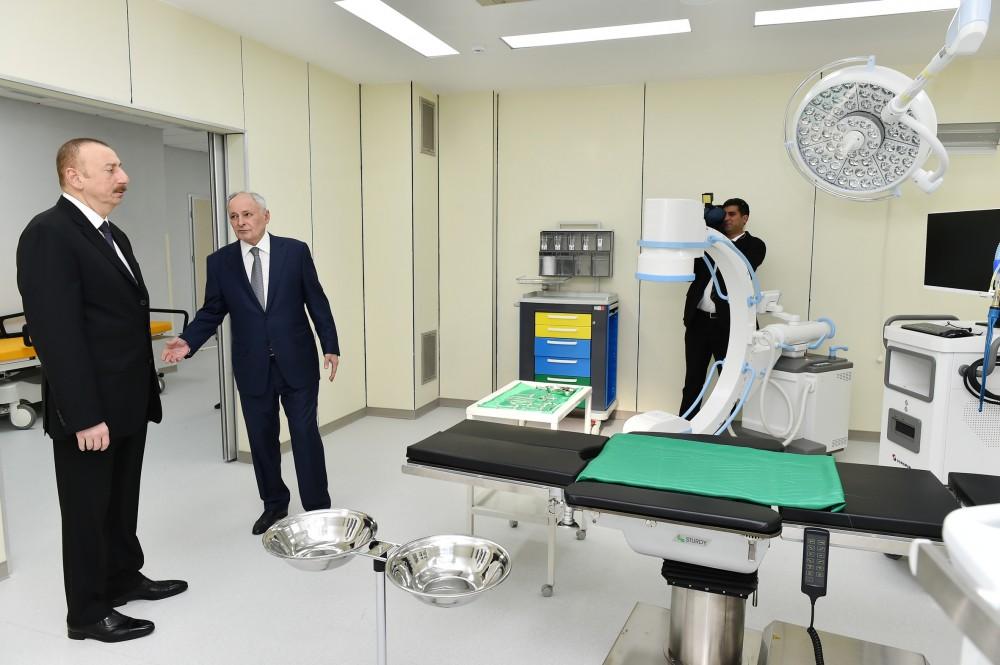 Prezident İlham Əliyev Naftalan Şəhər Mərkəzi Xəstəxanasının açılışında iştirak edib (FOTO) (YENİLƏNİB)