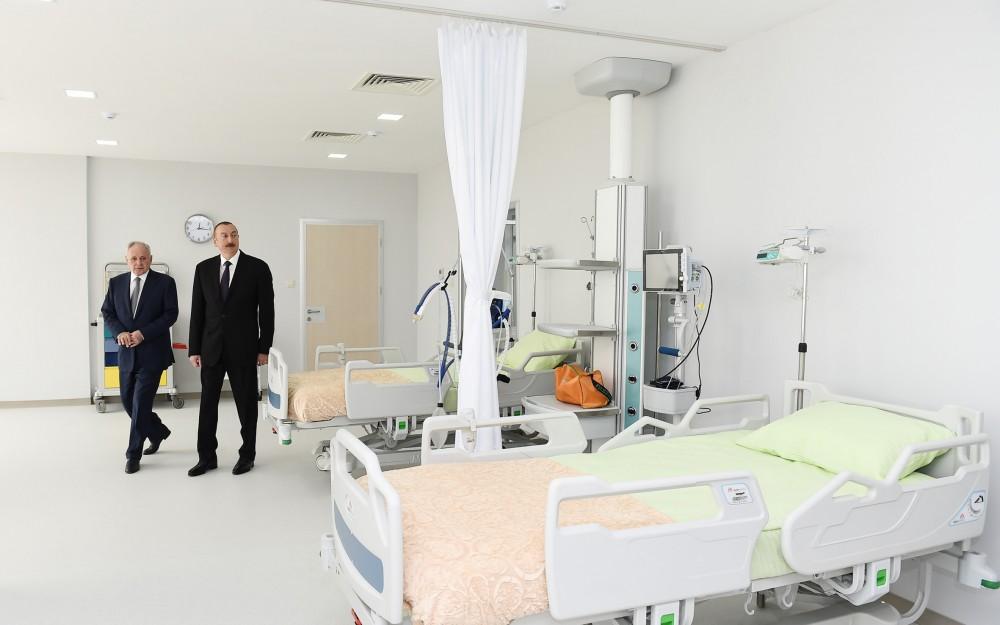 Prezident İlham Əliyev Naftalan Şəhər Mərkəzi Xəstəxanasının açılışında iştirak edib (FOTO) (YENİLƏNİB)