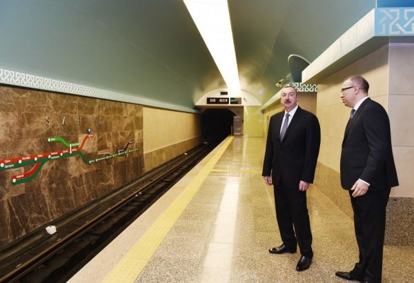 Prezident İlham Əliyev metronun “Sahil” stansiyasının əsaslı təmir və yenidənqurmadan sonra açılışında iştirak edib (YENİLƏNİB) (FOTO)