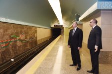 Prezident İlham Əliyev metronun “Sahil” stansiyasının əsaslı təmir və yenidənqurmadan sonra açılışında iştirak edib (YENİLƏNİB) (FOTO)