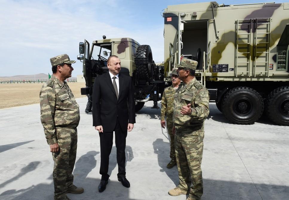 Prezident, Ali Baş Komandan İlham Əliyev Müdafiə Nazirliyinin “N” saylı hərbi hissəsinin açılışında iştirak edib (YENİLƏNİB) (FOTO)