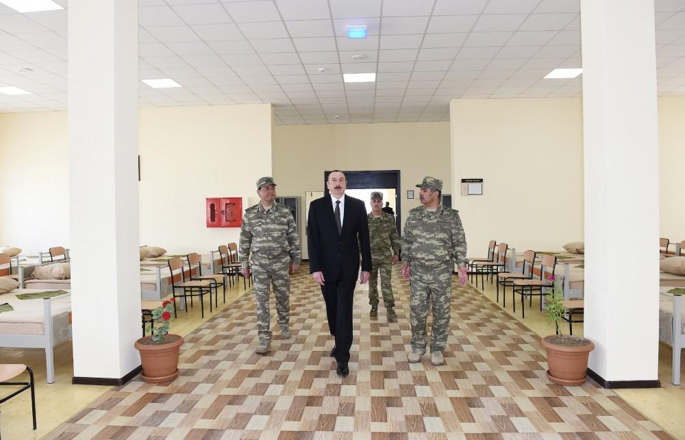 Prezident, Ali Baş Komandan İlham Əliyev Müdafiə Nazirliyinin “N” saylı hərbi hissəsinin açılışında iştirak edib (YENİLƏNİB) (FOTO)