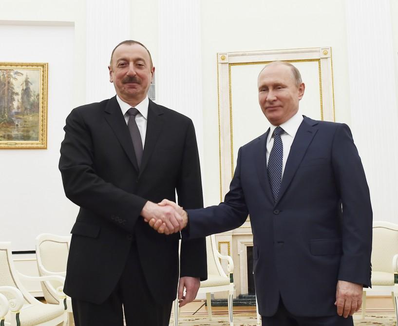 Moskvada Azərbaycan və Rusiya prezidentlərinin görüşü olub (FOTO) (YENİLƏNİB)