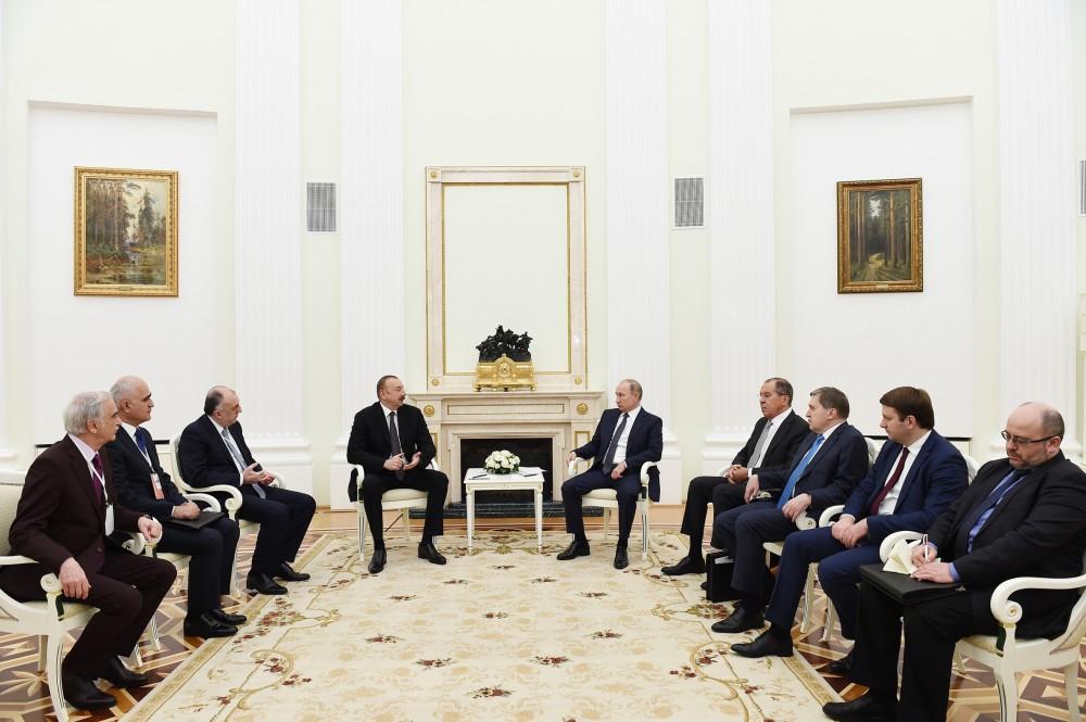 Prezident İlham Əliyev: Bütün sahələrdə Azərbaycan-Rusiya münasibətləri nümunəvidir