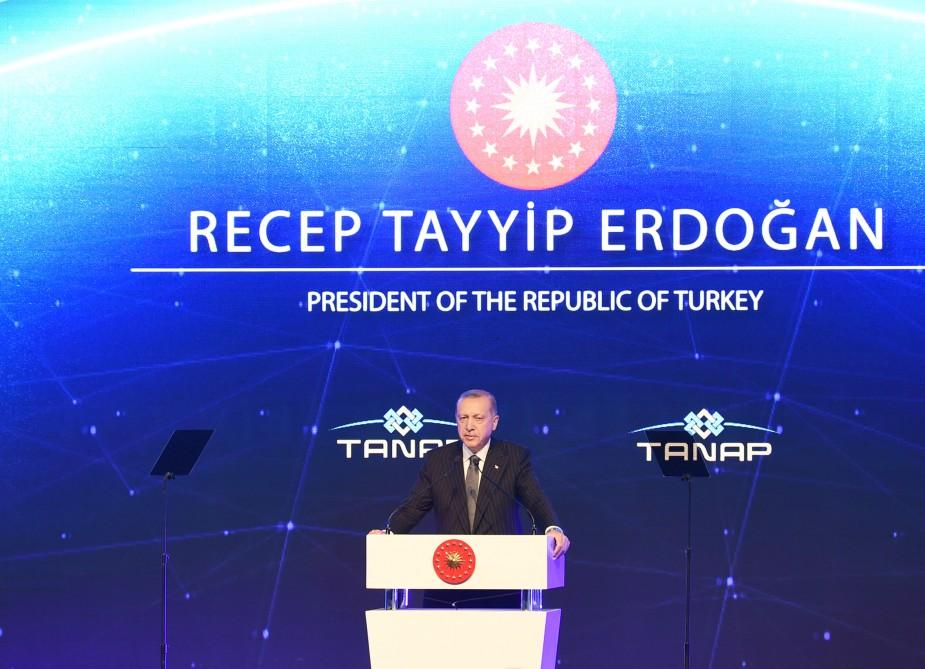 Rəcəb Tayyib Ərdoğan: TANAP Azərbaycanla Türkiyə arasında etimadın göstəricisidir