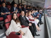 Prezident İlham Əliyev və birinci xanım Mehriban Əliyeva Moskvada futbol üzrə dünya çempionatının təntənəli açılış mərasimində iştirak ediblər (FOTO)