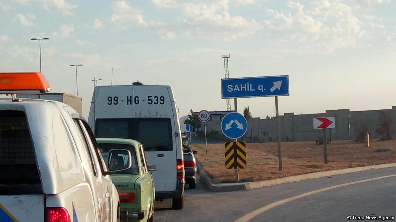 Qaradağda qəza, Bakıya giriş bağlandı (FOTO)