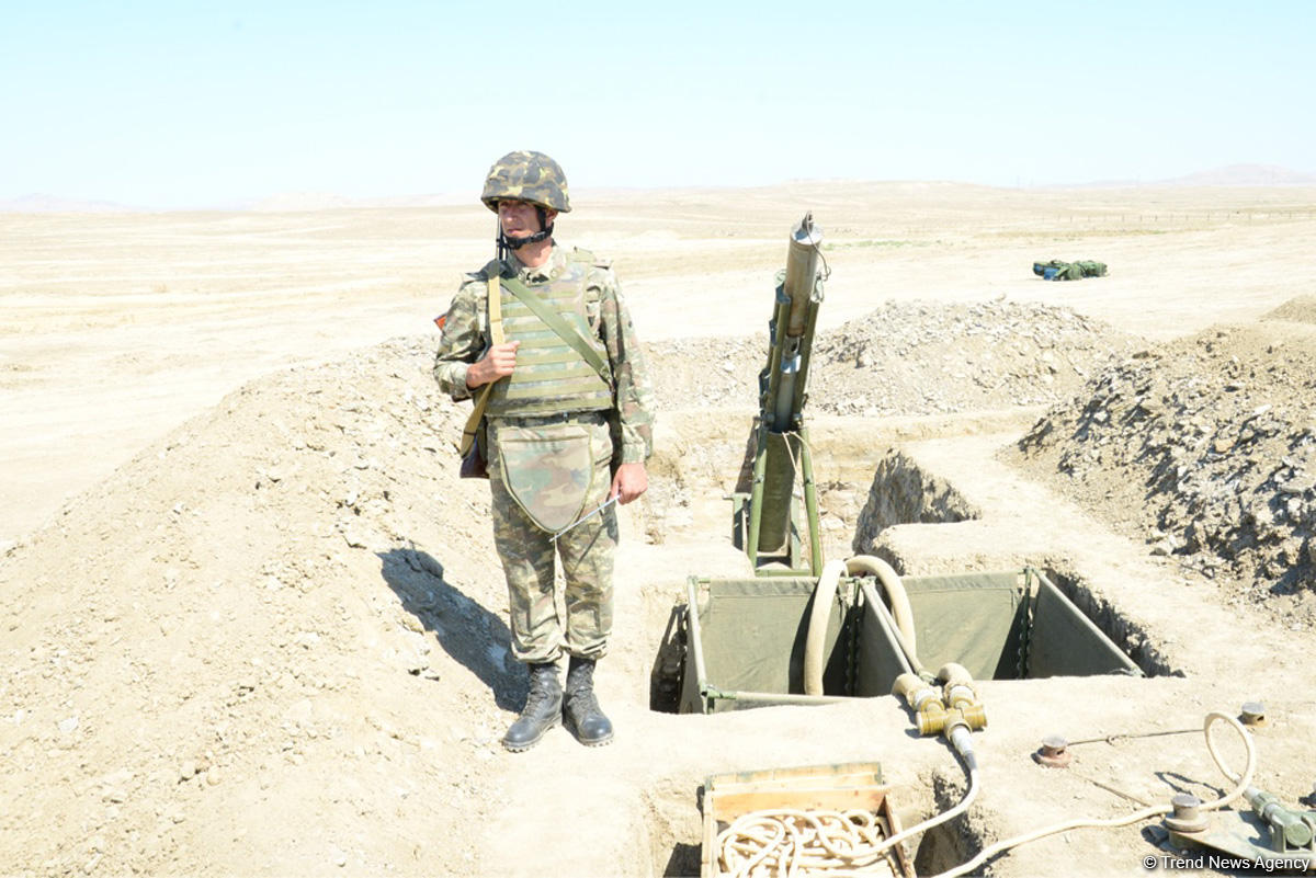 Mühəndis-İstehkam Qoşunları təlim keçirib (FOTO/VİDEO)
