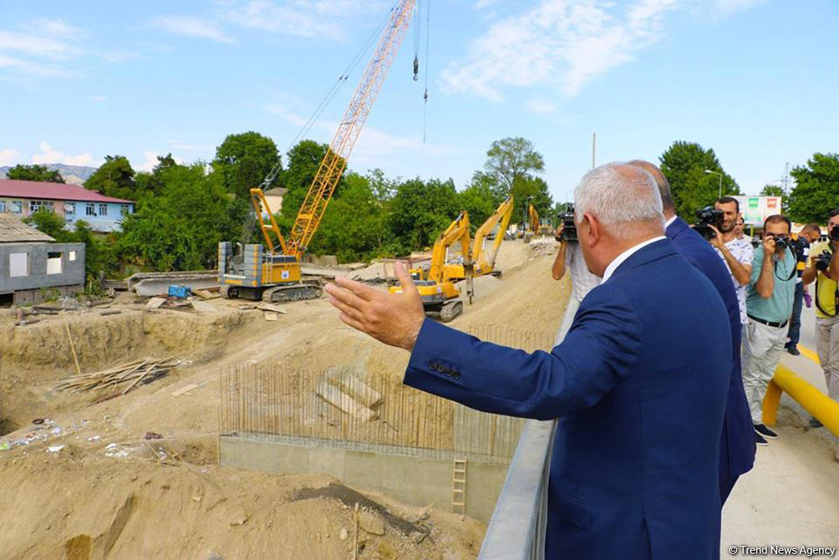 Göyçayda selin dağıtdığı körpü yenidən istifadəyə verildi (FOTO)