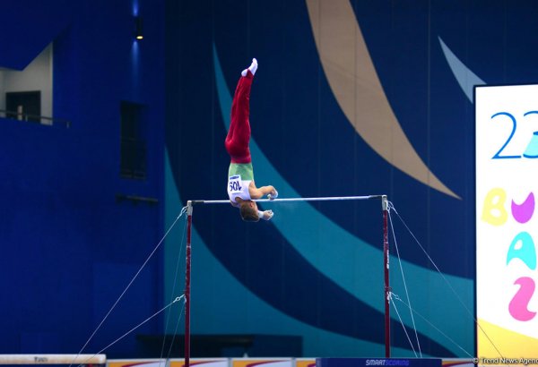 32 ölkədən olan gimnastlar Bakıda Yeniyetmələrin Olimpiya Oyunlarına vəsiqə uğrunda mübarizə aparır (FOTOREPORTAJ)