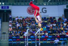 Yeniyetmələrin Olimpiya Oyunlarına idman gimnastikası üzrə təsnifat yarışlarından ən yaddaqalan məqamlar - FOTOSESSİYA