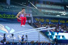 Yeniyetmələrin Olimpiya Oyunlarına idman gimnastikası üzrə təsnifat yarışlarından ən yaddaqalan məqamlar - FOTOSESSİYA