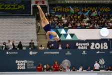 32 ölkədən olan gimnastlar Bakıda Yeniyetmələrin Olimpiya Oyunlarına vəsiqə uğrunda mübarizə aparır (FOTOREPORTAJ)
