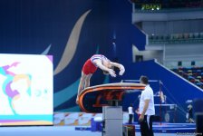 32 ölkədən olan gimnastlar Bakıda Yeniyetmələrin Olimpiya Oyunlarına vəsiqə uğrunda mübarizə aparır (FOTOREPORTAJ)