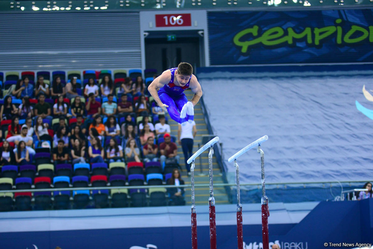 32 ölkədən olan gimnastlar Bakıda Yeniyetmələrin Olimpiya Oyunlarına vəsiqə uğrunda mübarizə aparır (FOTOREPORTAJ)