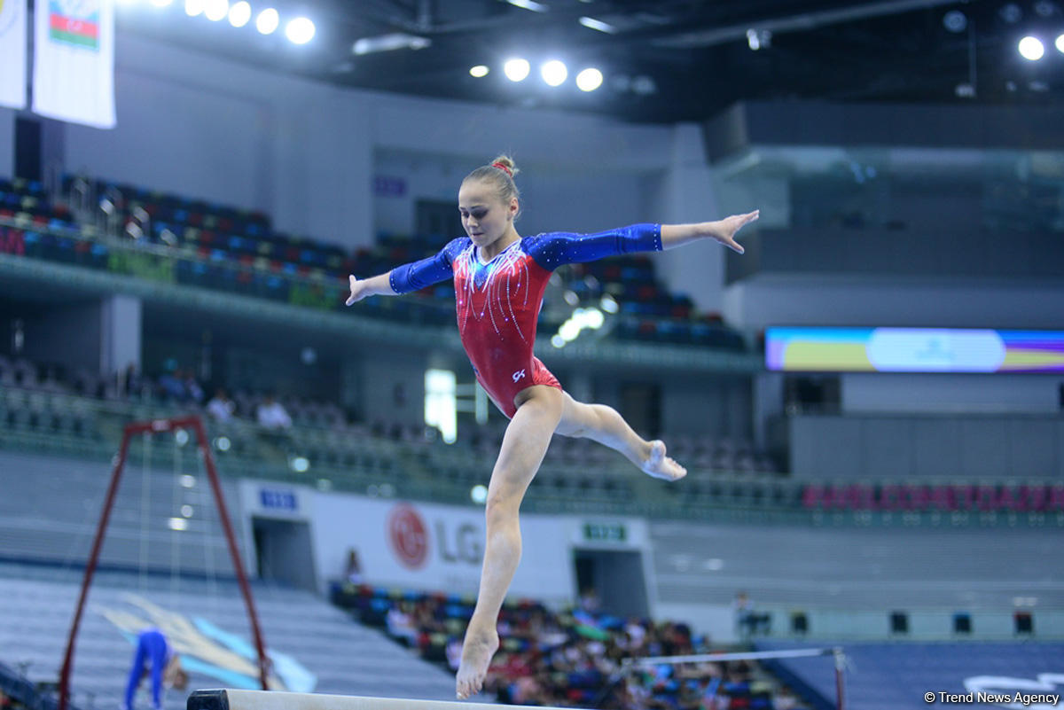 32 ölkədən olan gimnastlar Bakıda Yeniyetmələrin Olimpiya Oyunlarına vəsiqə uğrunda mübarizə aparır (FOTOREPORTAJ)