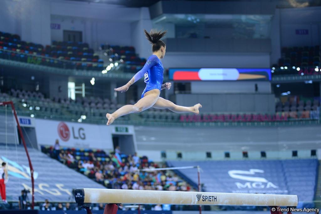 Yeniyetmələrin Olimpiya Oyunlarına idman gimnastikası üzrə təsnifat yarışlarından ən yaddaqalan məqamlar - FOTOSESSİYA