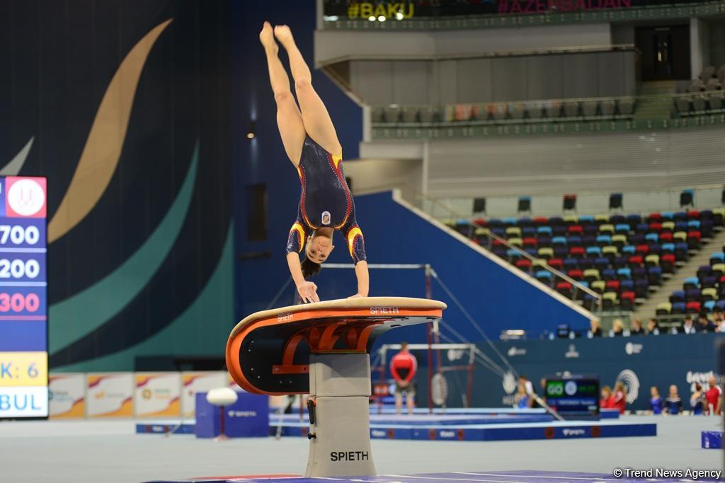 Yeniyetmələrin Olimpiya Oyunlarına idman gimnastikası üzrə təsnifat yarışlarından ən yaddaqalan məqamlar - FOTOSESSİYA