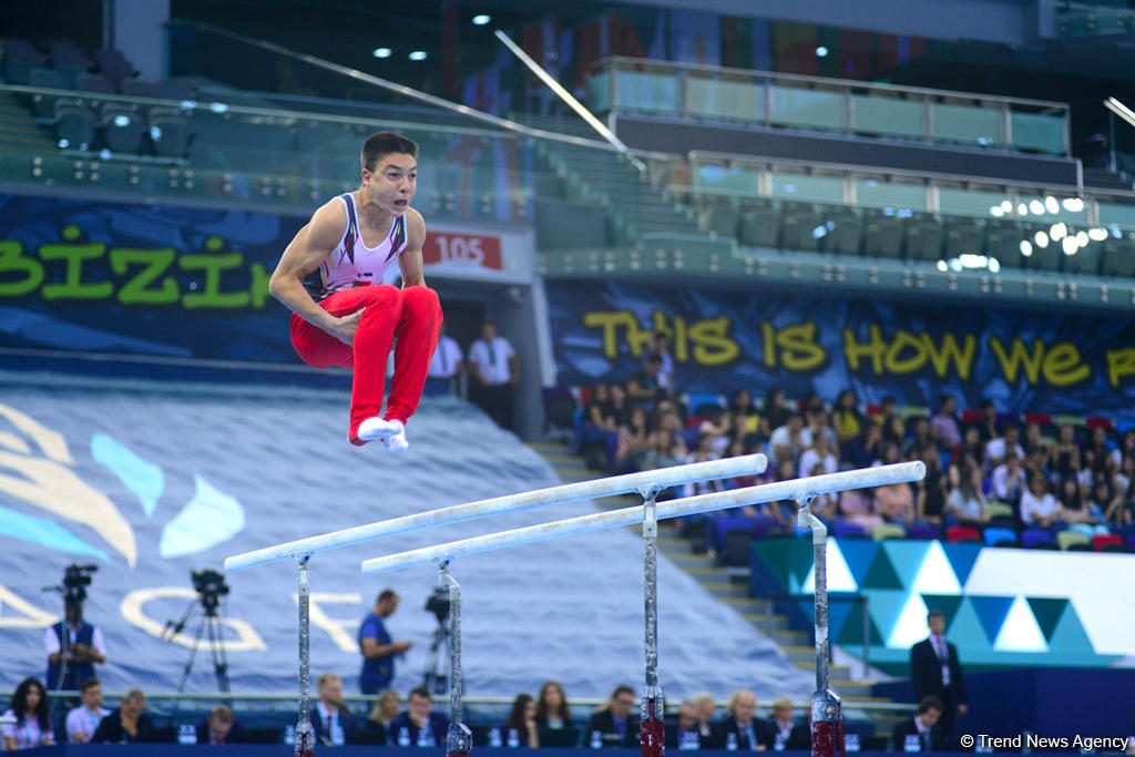 Yeniyetmələrin Olimpiya Oyunlarına idman gimnastikası üzrə təsnifat yarışlarından ən yaddaqalan məqamlar - FOTOSESSİYA
