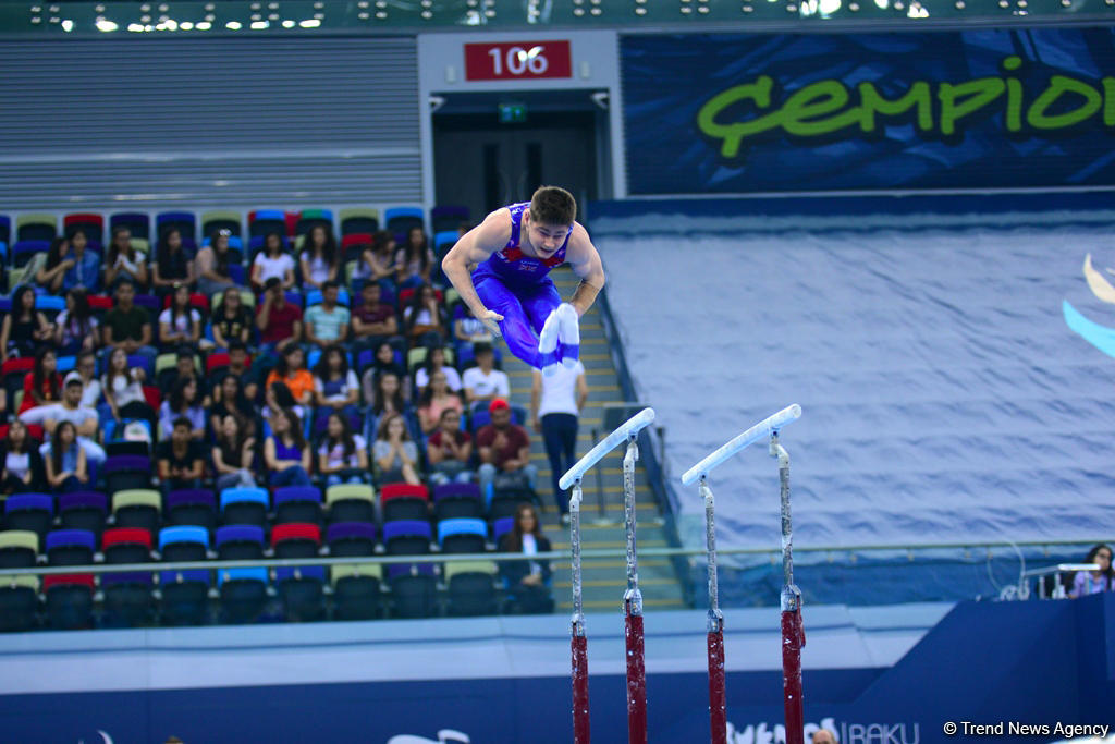 Yeniyetmələrin Olimpiya Oyunlarına idman gimnastikası üzrə təsnifat yarışlarından ən yaddaqalan məqamlar - FOTOSESSİYA