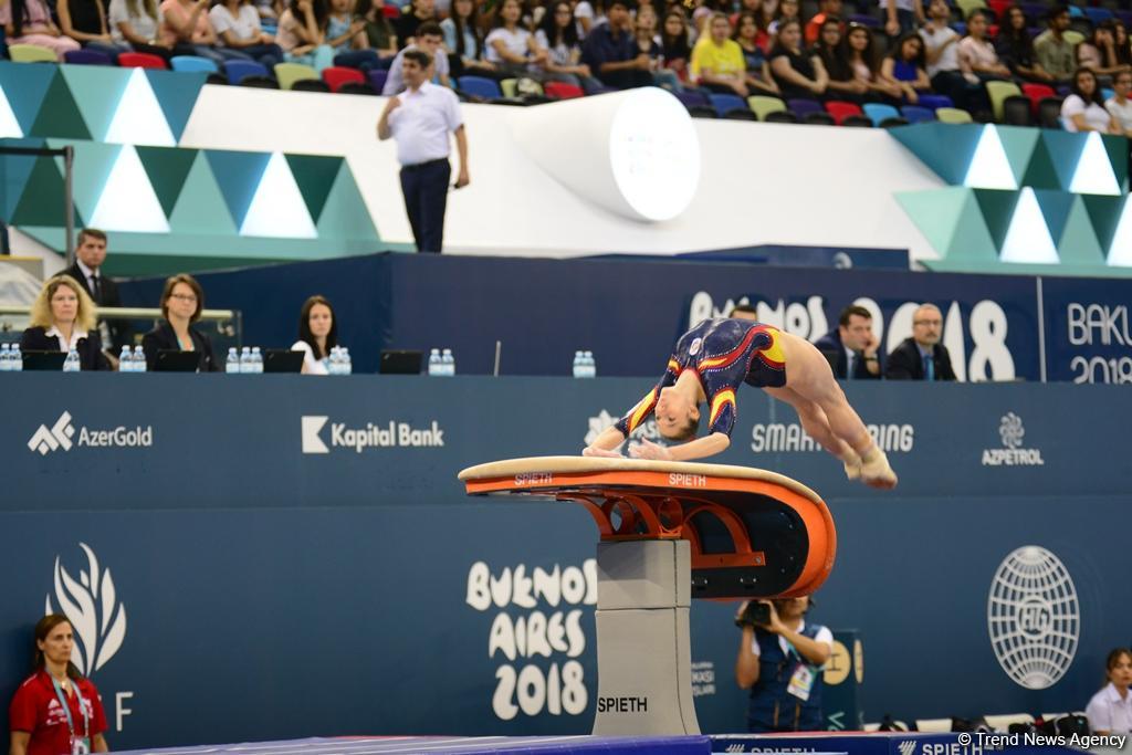 Yeniyetmələrin Olimpiya Oyunlarına idman gimnastikası üzrə təsnifat yarışlarından ən yaddaqalan məqamlar - FOTOSESSİYA