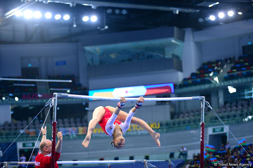 Yeniyetmələrin Olimpiya Oyunlarına idman gimnastikası üzrə təsnifat yarışlarından ən yaddaqalan məqamlar - FOTOSESSİYA
