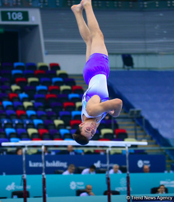 Yeniyetmələrin Olimpiya Oyunlarına idman gimnastikası üzrə təsnifat yarışlarından ən yaddaqalan məqamlar - FOTOSESSİYA