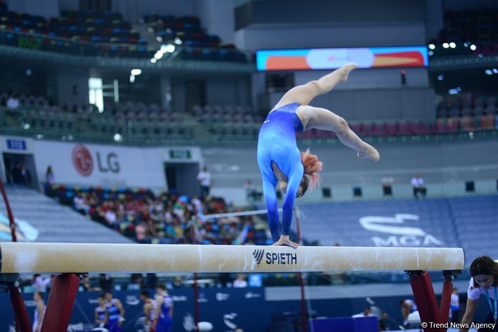 Yeniyetmələrin Olimpiya Oyunlarına idman gimnastikası üzrə təsnifat yarışlarından ən yaddaqalan məqamlar - FOTOSESSİYA